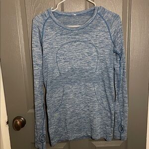NWOT Lululemon Swiftly-Soulcycle Blue Long Sleeve Athletic Top - sz4/6 no tags